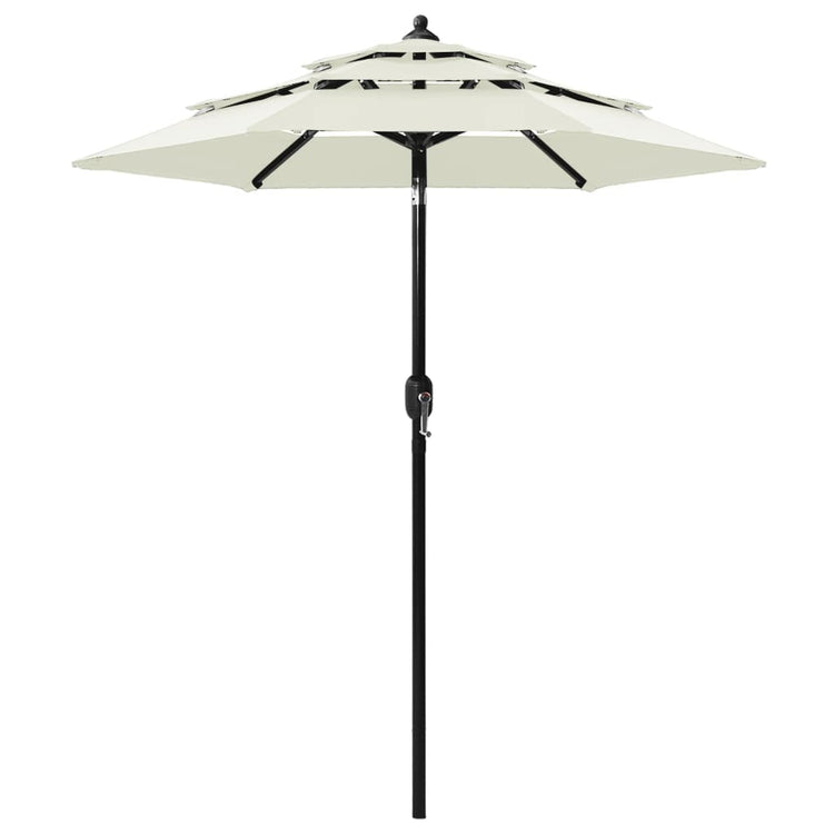 Vidaxl Parasol 3-Schicht mit Aluminiumpol 2 m sandfarben