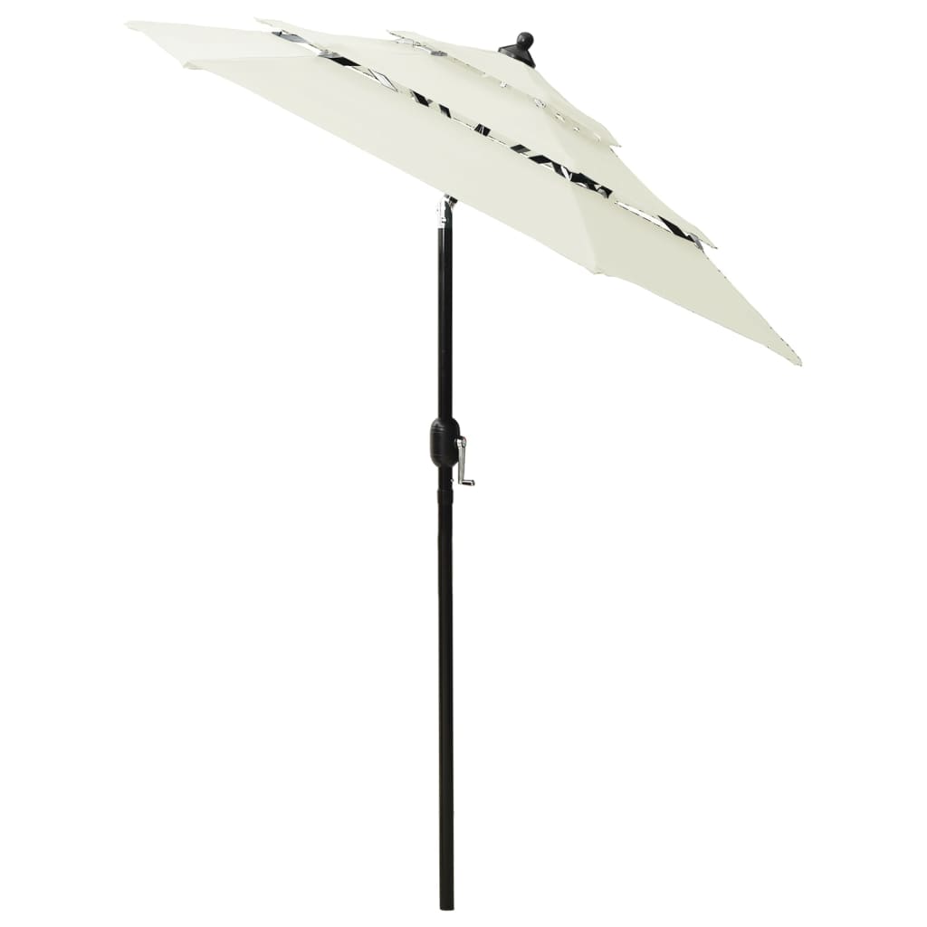Vidaxl Parasol 3-Schicht mit Aluminiumpol 2 m sandfarben