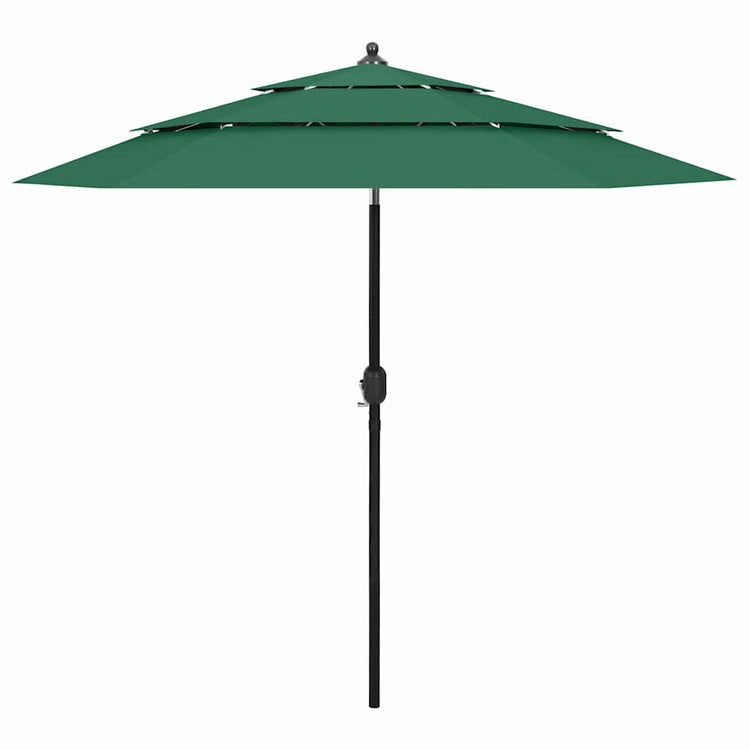 Vidaxl Parasol 3-Schicht mit Aluminiumpol 2,5 m grün