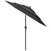 Vidaxl Parasol 3-Layer mit Aluminiumpol 2,5 m anthrazitfarben