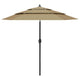 Vidaxl Parasol 3-Schicht mit Aluminiumpol 2,5 m Taupe
