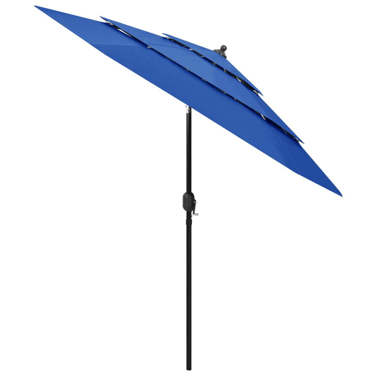 Vidaxl Parasol 3-Schicht mit Aluminiumpol 2,5 m Azurblau