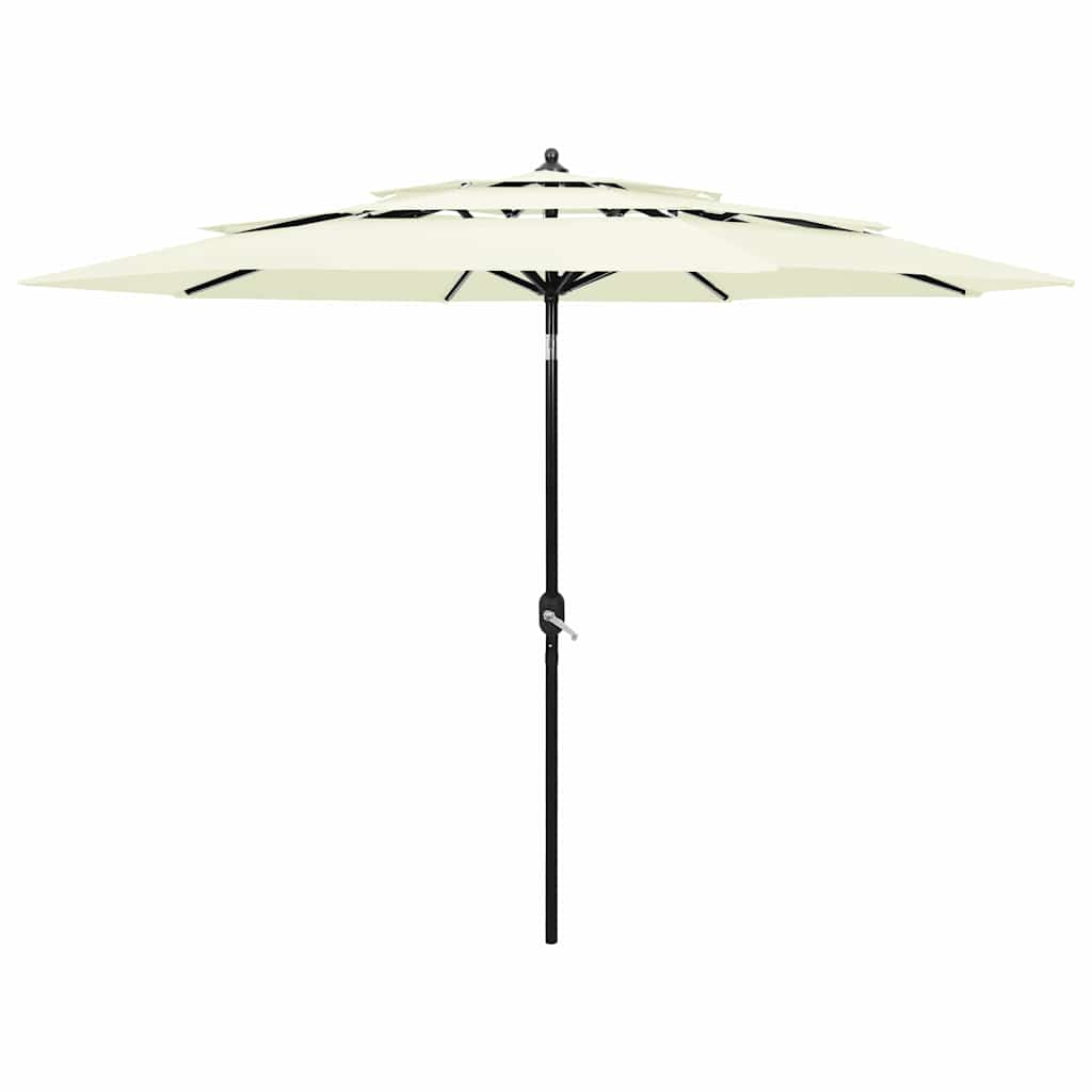 Vidaxl Parasol 3-Schicht mit Aluminiumpol 3 m sandfarben