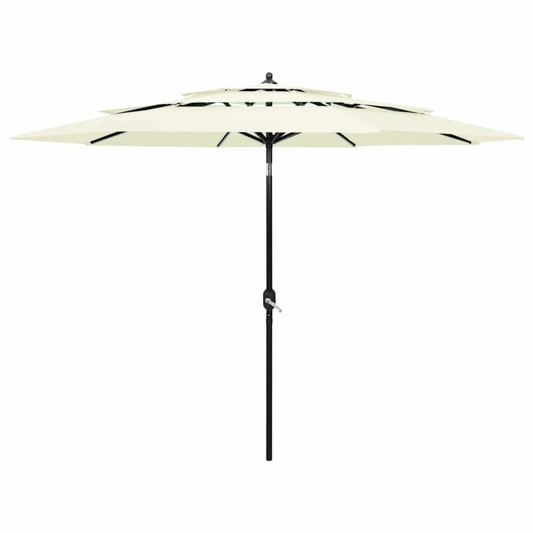 Vidaxl Parasol 3-Schicht mit Aluminiumpol 3 m sandfarben