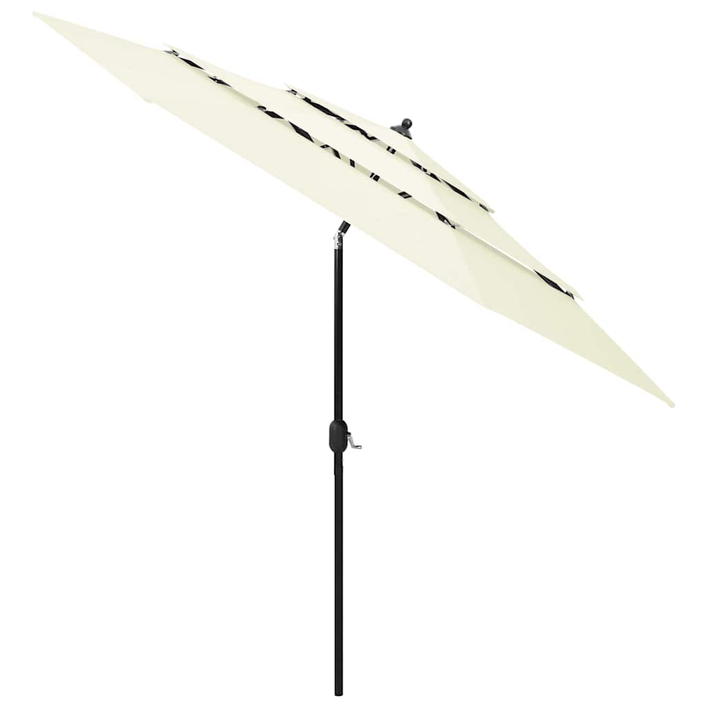 Vidaxl Parasol 3-Schicht mit Aluminiumpol 3 m sandfarben