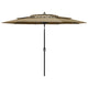 Vidaxl Parasol 3-Layer mit Aluminiumpol 3 M Taupe