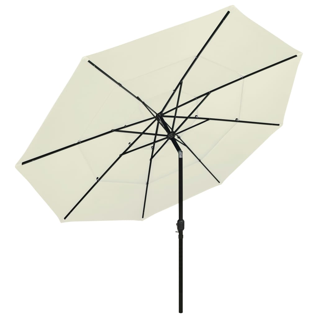 Vidaxl Parasol 3-Schicht mit Aluminiumpol 3,5 m sandfarben
