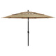 Vidaxl Parasol 3-Schicht mit Aluminiumpol 3,5 M Taupe