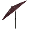 Vidaxl Parasol 3-Schicht mit Aluminiumpol 3,5 m Bordeaux Rot