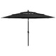 Vidaxl Sonnenschirm 3-lagig mit Aluminiumstange 3,5 m schwarz