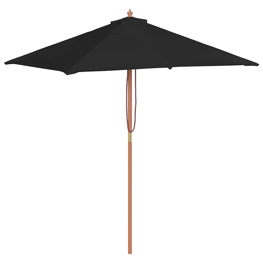 Vidaxl -Parasol mit Holzstange 150x200 cm schwarz