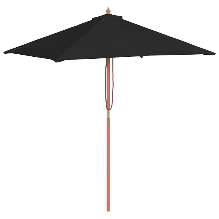 Vidaxl -Parasol mit Holzstange 150x200 cm schwarz