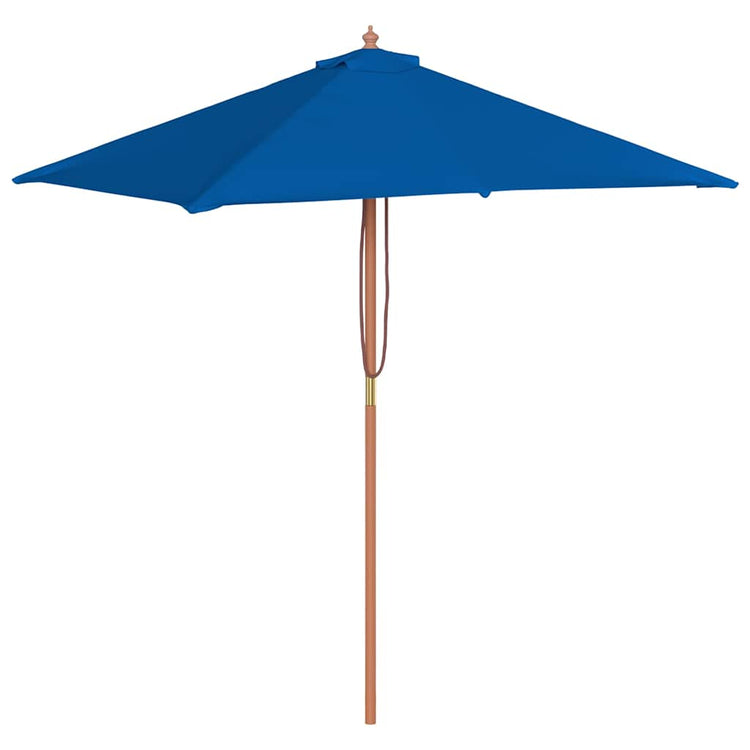 Vidaxl -Parasol mit Holzstange 150x200 cm blau