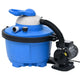 Vidaxl Sandfilterpumpe 200 W 25 L 385 x 620 x 432 mm blau und schwarz