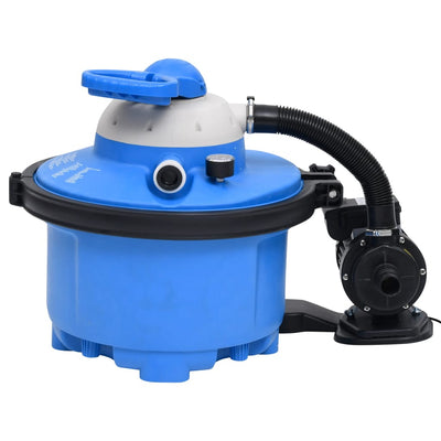 Vidaxl Sandfilterpumpe 200 W 25 L 385 x 620 x 432 mm blau und schwarz