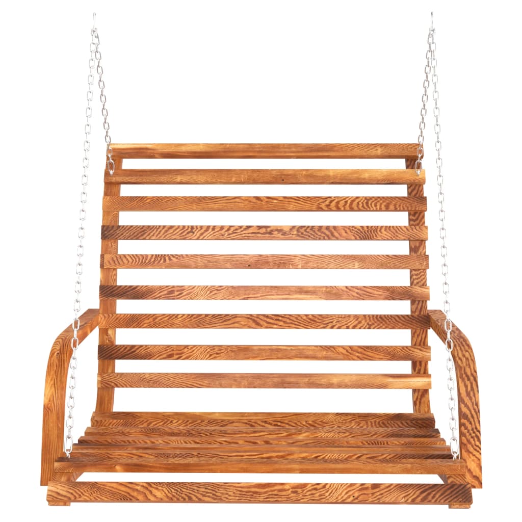Vidaxx Schaukelbank 126x63x92 cm gebogenes Holz mit Teakholz-Finish