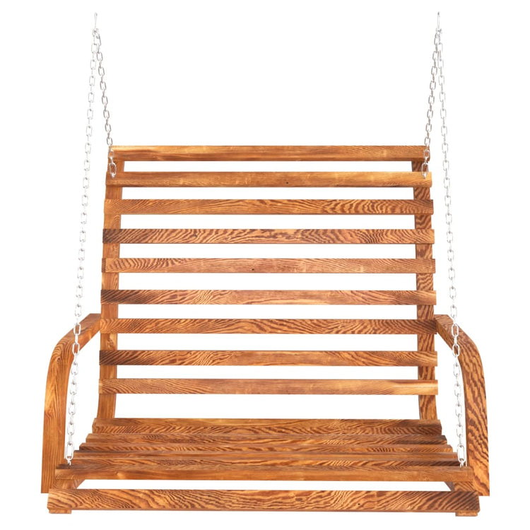 Vidaxx Schaukelbank 126x63x92 cm gebogenes Holz mit Teakholz-Finish
