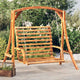 Vidaxx Schaukelbank 126x63x92 cm gebogenes Holz mit Teakholz-Finish