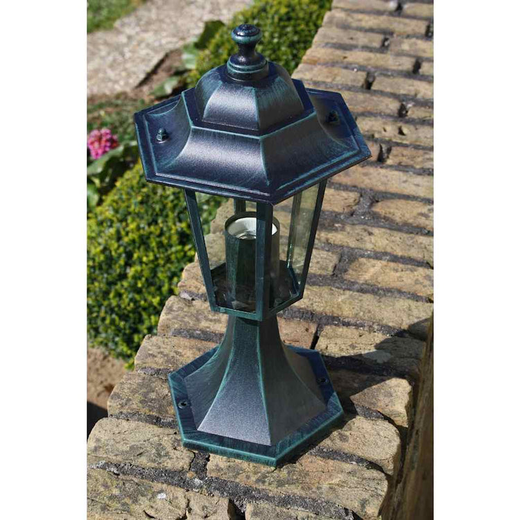 Vidaxl Gartenlampen 2 St Aluminium dunkelgrün schwarz