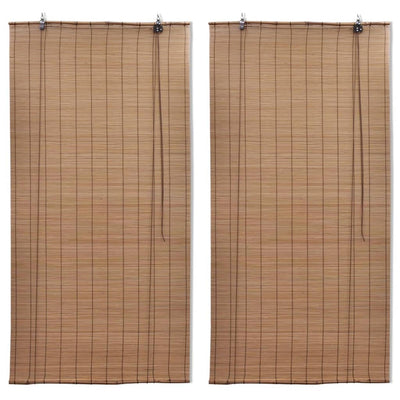 Vidaxl Roller Jalousien 2 ST 150x220 cm Bambusbraun