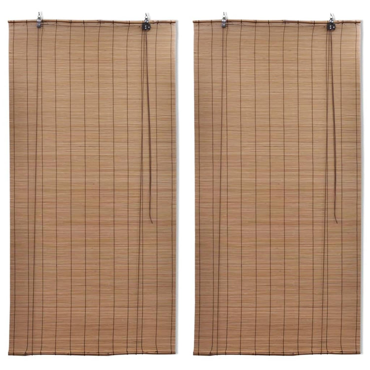 Vidaxl Roller Jalousien 2 ST 150x220 cm Bambusbraun