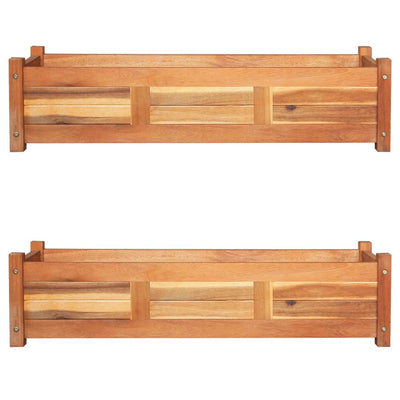 VIDAXL -Pflanzer erhöhten 2 PCs 100x30x25 cm Acaciahout