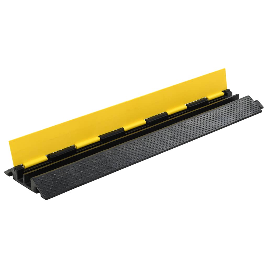Vidaxl -Kabelschutzschwellen 2 ST 2 Tunnel 101,5 cm Gummi