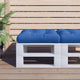 VidaXL Palettenkissen 60x60x12 cm Stoff Königsblau