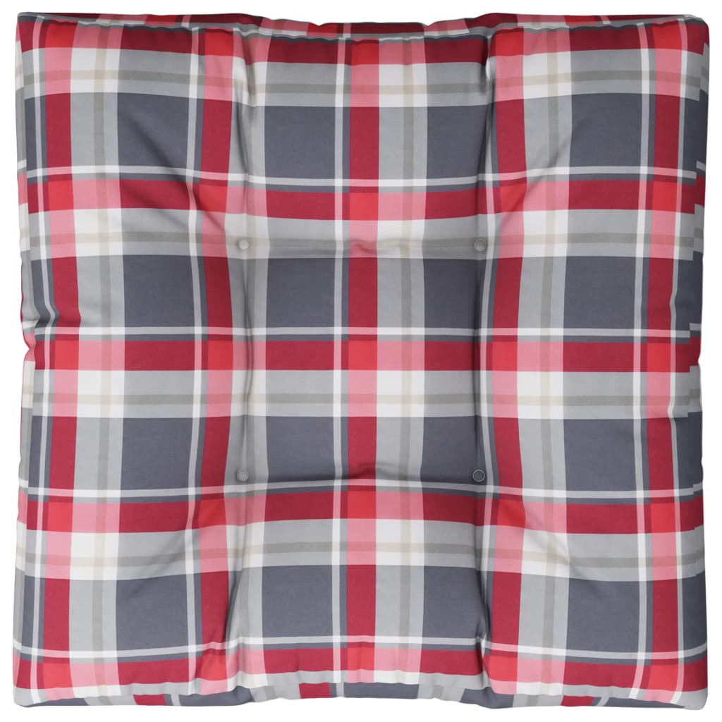 Vidaxl Palettenkissen 80x80x12 cm Fabric Diamond Muster rot
