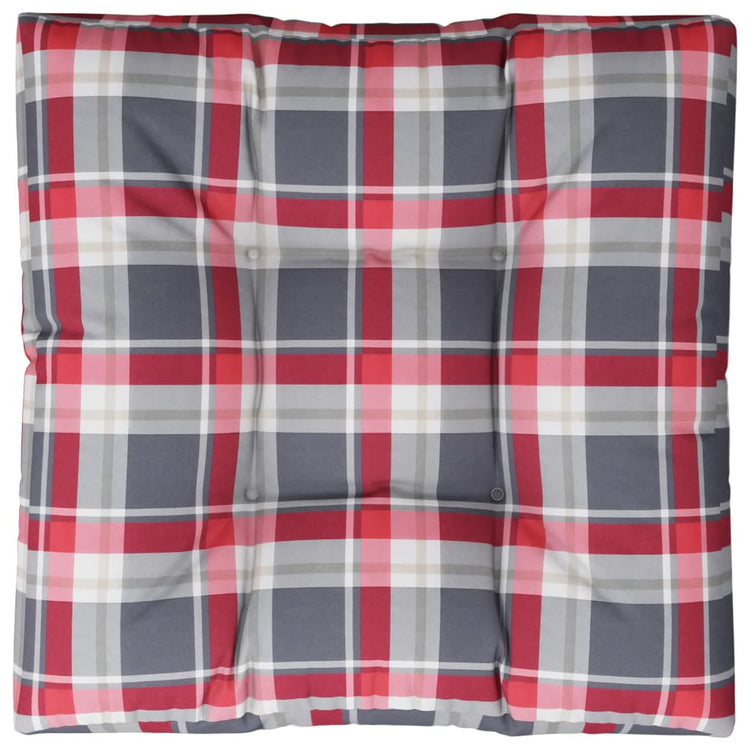 Vidaxl Palettenkissen 80x80x12 cm Fabric Diamond Muster rot