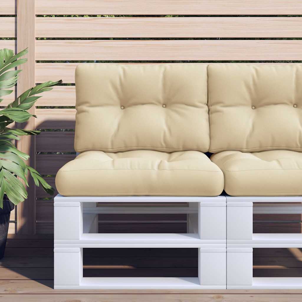 VidaXL Palettenkissen 50x40x12 cm Stoff beige