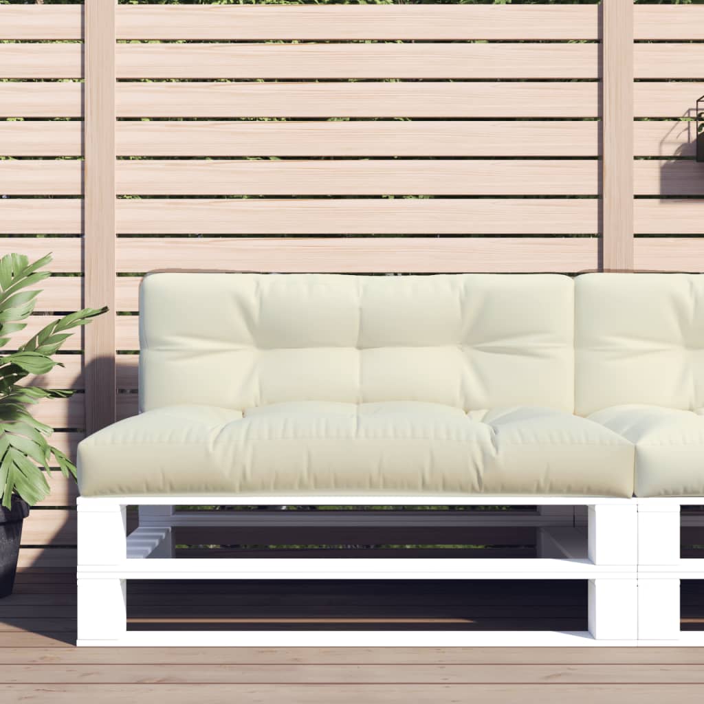 VIDAXL -Palettenkissen 120x40x12 cm Stoffcreme -Colored