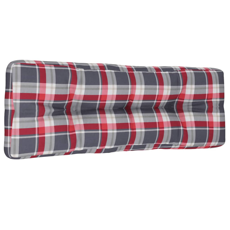 VIDAXL -Palettenkissen 120x40x12 cm Fabric Diamond Muster rot