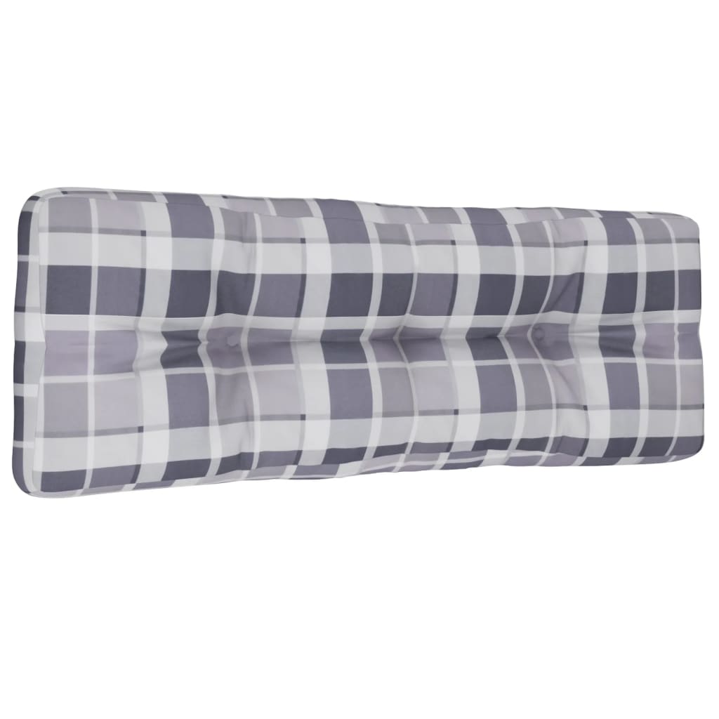 Vidaxl Palettenkissen 120x40x12 cm Stoff Diamantmuster grau