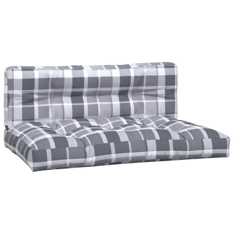 Vidaxl Palettenkissen 2 Stedcase -Muster Stoff grau