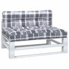 Vidaxl Palettenkissen 2 Stedcase -Muster Stoff grau