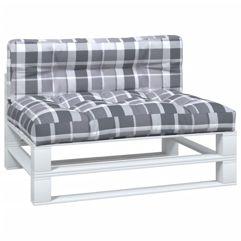 Vidaxl Palettenkissen 2 Stedcase -Muster Stoff grau