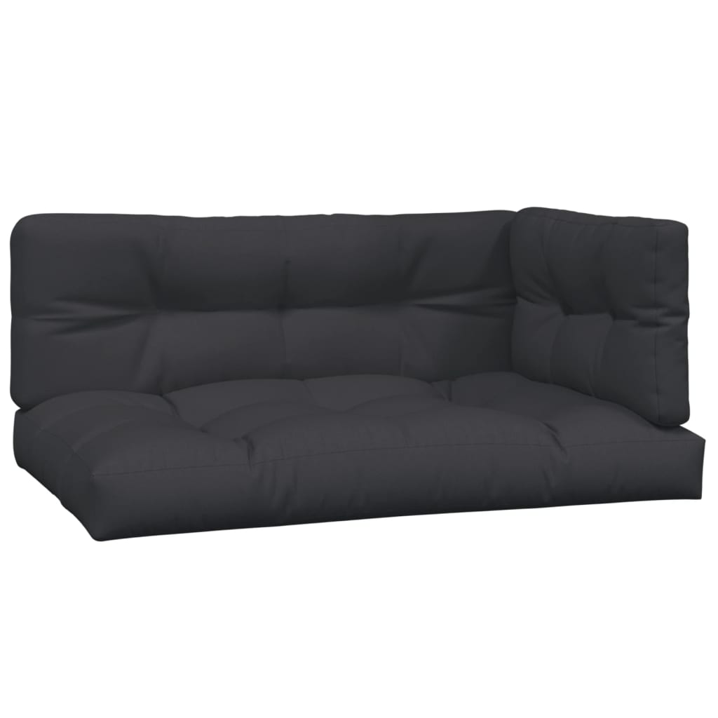 Vidaxl Palettenkissen 3 St. Stoff schwarz
