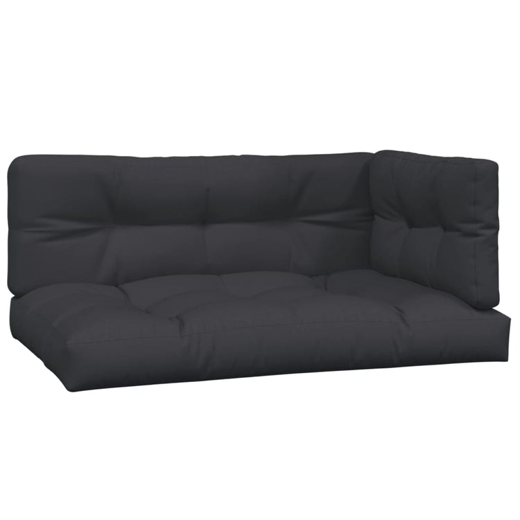 Vidaxl Palettenkissen 3 St. Stoff schwarz