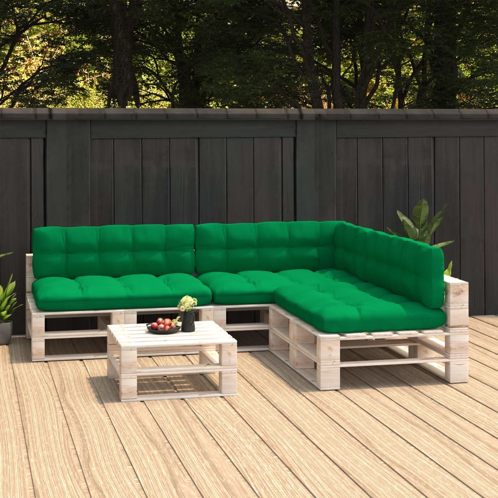 VIDAXL BANKUSSENS PALLET 7 ST GREEN
