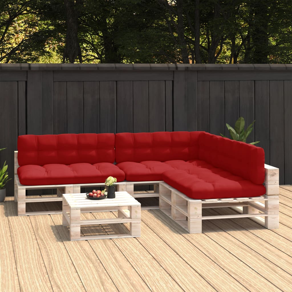 VIDAXL -Bankkissen Palette 7 St rot