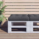 VidaXL Palettenkissen 58x58x10 cm Stoff schwarz