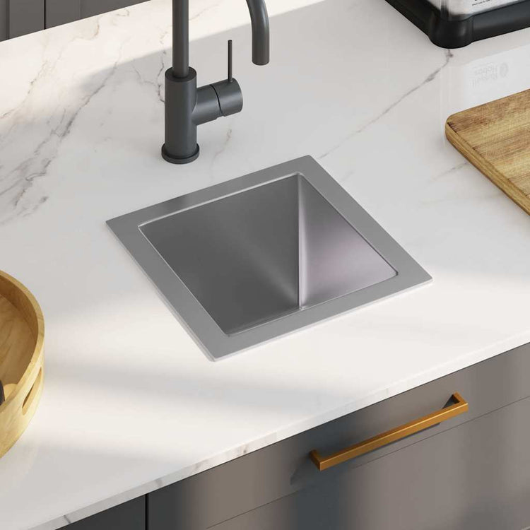 Vidaxl Sink handgefertigt Edelstahl