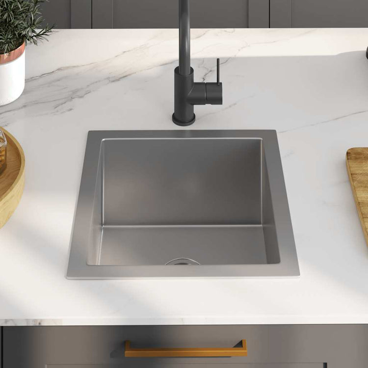 Vidaxl Sink handgefertigt Edelstahl