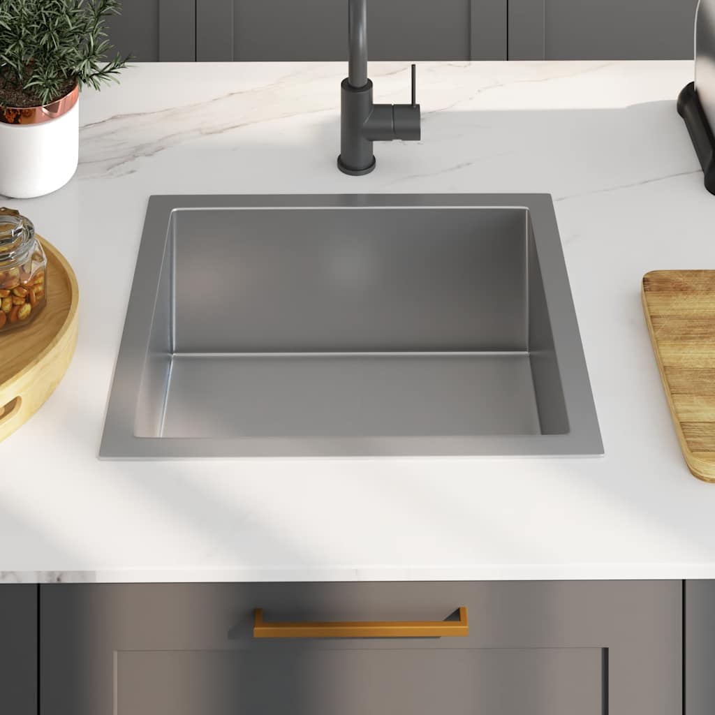 Vidaxl Sink handgefertigt Edelstahl