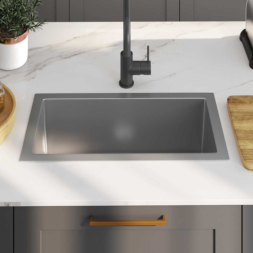 Vidaxl Sink handgefertigt Edelstahl