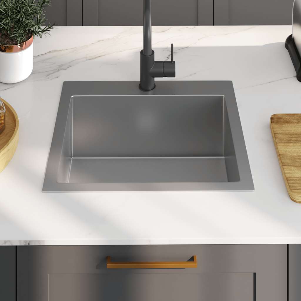 Vidaxl Sink handgefertigt Edelstahl