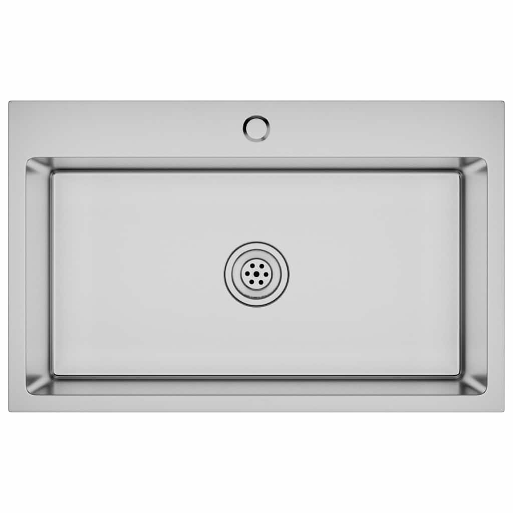 Vidaxl Sink handgefertigt Edelstahl