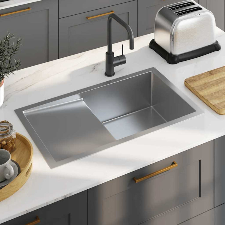 Vidaxl Sink handgefertigt Edelstahl