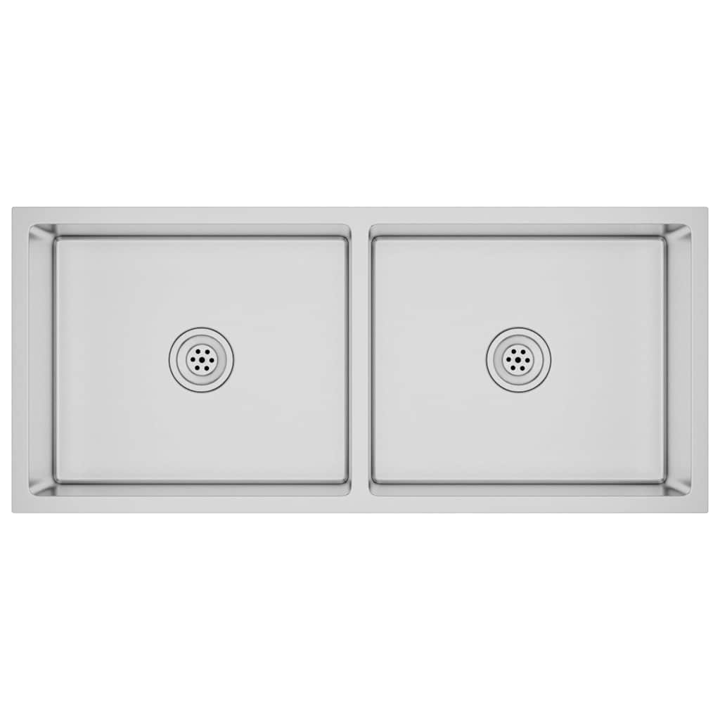Vidaxl Sink handgefertigt Edelstahl